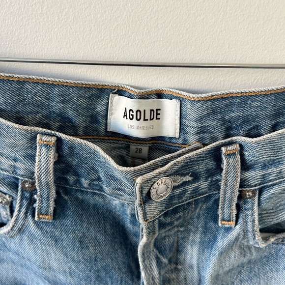 AGOLDE 90’s pinch waist denim distressed size 28 - Picture 4 of 5